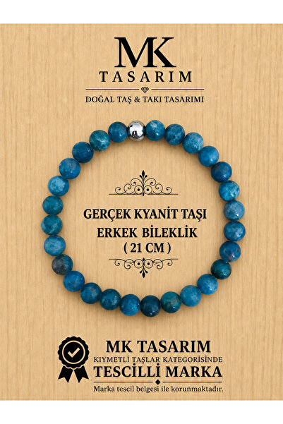 MK tasarım Real cyanite stone men's bracelet mk.8000.002 - comfort-clarity-en...