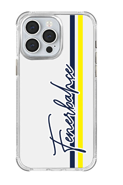 Fenerbahçe x Dekomus Lisanslı Iphone 15 Pro Max El Yazılı Sarı Lacivert Şeffa...