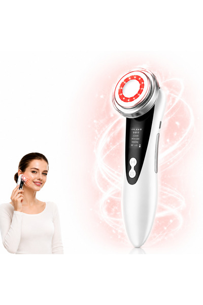 IBESPHERE Aparat Profesional Facial 5-in-1, Hot&Cold, LED Fotonic Roșu&Albast...