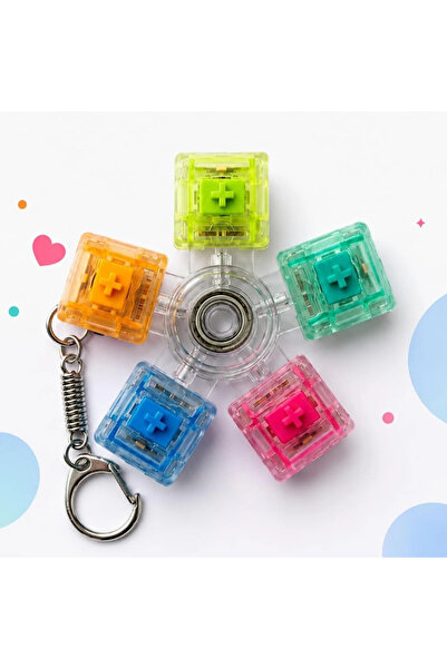 TTT Mekanik Switch Klavye Stres Çarkı - Renkli Tuşlu Fidget Oyuncak