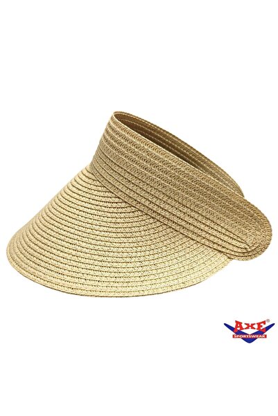 AXE SPORTSWEAR Sun Protection Straw Visor Hat with Adjustable Back and Specia...