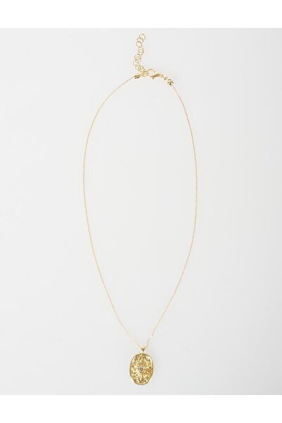 Kayra Vintage Necklace with Sun Figure Gold