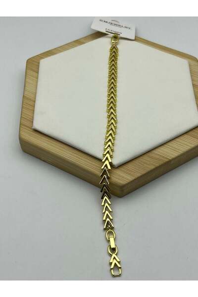 BİJU YILMAZ Fish Scale Gold Bracelet - 26Cmblk31