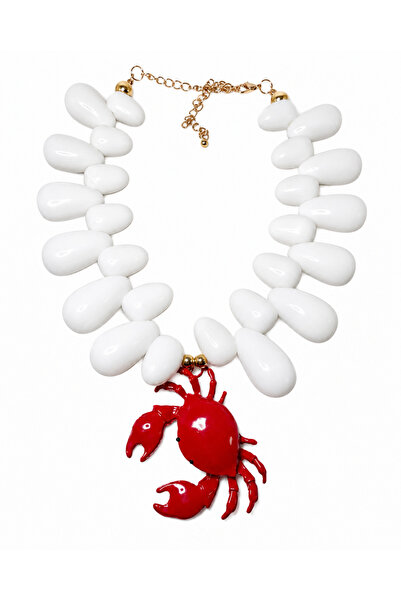 ByLindAtelier Amalfi Crab Beyaz Kolye