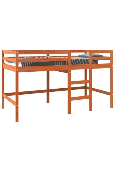 vidaxl Pat Loft Maroniu cerat 90 x 190 cm Lemn de pin masiv