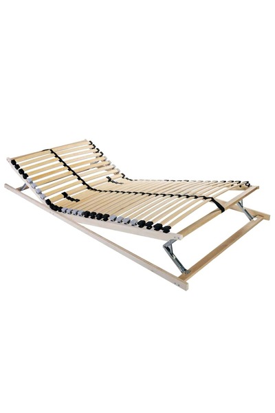 vidaxl Bază cu lamele Manual Maro 90 x 190 cm Lemn de fag masiv