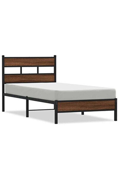 vidaxl Cadru pat fără saltea, stejar maro 80x200 cm lemn prelucrat