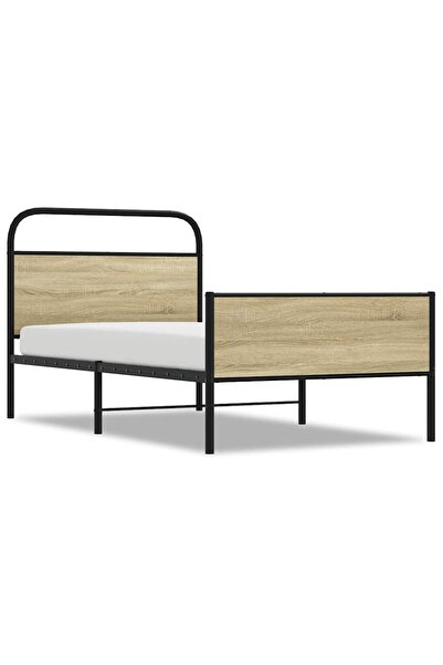 vidaxl Cadru pat fără saltea stejar sonoma 100x200 cm lemn prelucrat