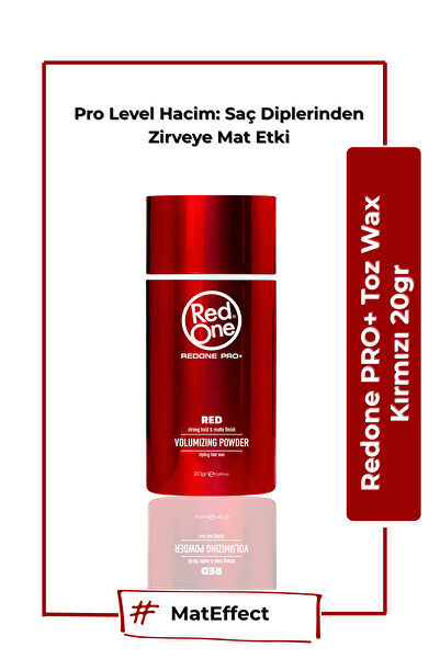 Red One Redone Premium Kırmızı Toz Wax 20 Gr - Anında Hacim & Mat Bitiş & Kol...