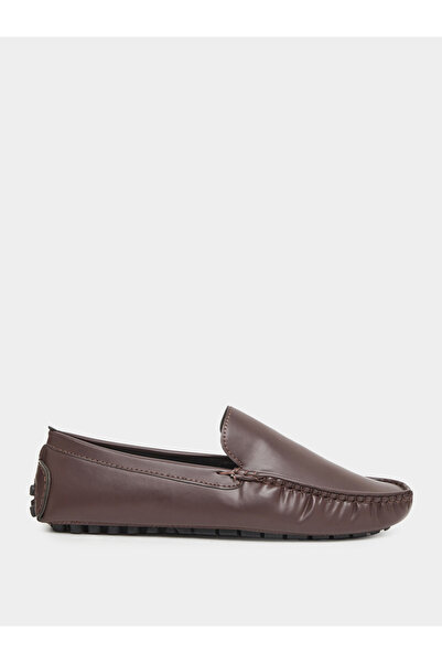 Styli Men Faux Leather Look Square Toe Loafers