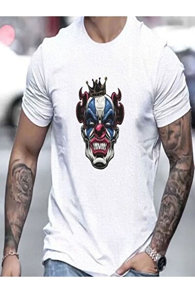 COZYWEAR King's Crown Patterned Printed White T-Shirt