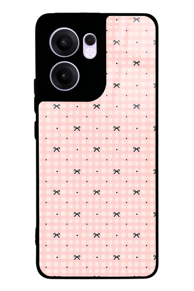 Spoyi Oppo Reno 13F Pink Coquette Pattern Tasarımlı Glossy Telefon Kılıfı