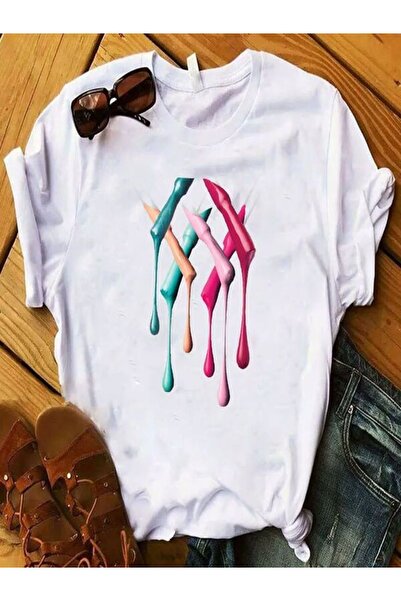 COZYWEAR Colorful Dripping Paint Printed Oversize T-Shirt