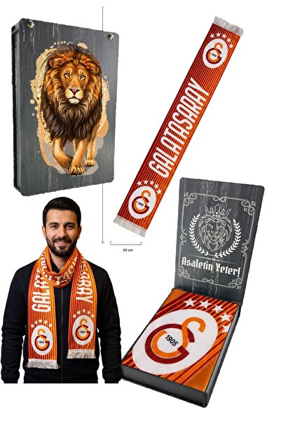 Galatasaray Original Licensed 5 Star Red Shawl Scarf with Uv Box Gift