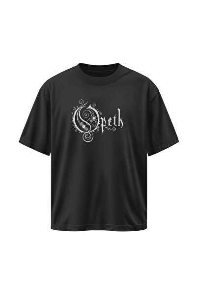 buzagi tasarım ürünleri Opeth Unisex Oversize Black T-Shirt