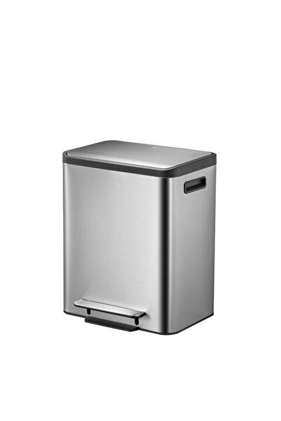 EKO Coș de gunoi cu pedală, EKO, EcoCasa, 15+15 L, 2 compartimente, inox