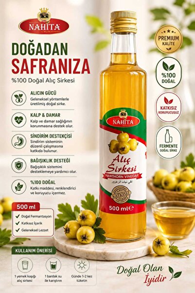EFDAL KURU GIDA Alıç sirkesi - 500 ml DOĞAL fermente
