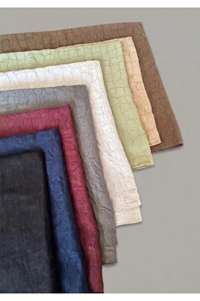 ESKFashion Jakarlı Dokulu Krinkle Şal - Kendinden Desenli Yumuşak Tesettür İn...