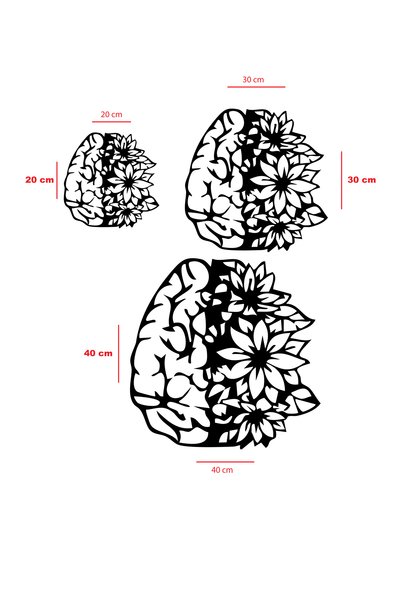 To Design Lab Pictură decorativă cu tematică de psihiatrie, cu creier și flori, de la Psihologul