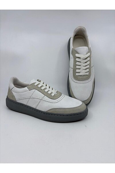 Papuccu White Suede Men's Leather Shoes
