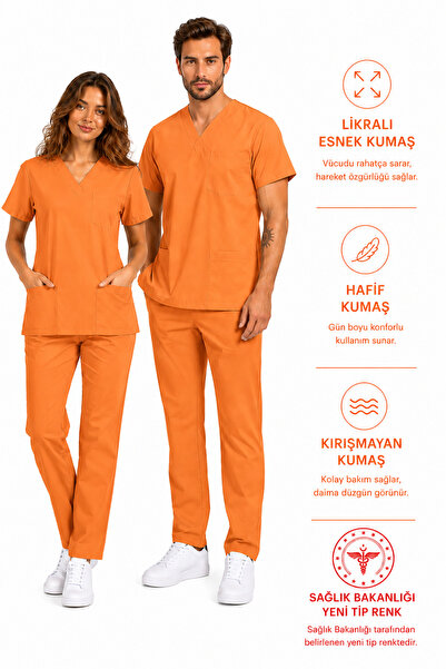 UMAY ÜNİFORMA Scrubs Takım Likralı Esnek Kadın Lacivert Kahve Mint Yeşil Mor ...
