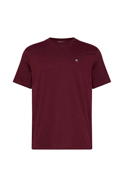 Calvin Klein Tricou bărbătesc cu mânecă scurtă, neted, uni, cu guler rotund ș...