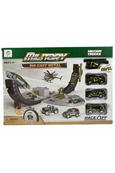 Midex SET DE MAȘINI MILITARE DE CIRCUS DE SĂBĂTOARE, 4 BUCĂȚI