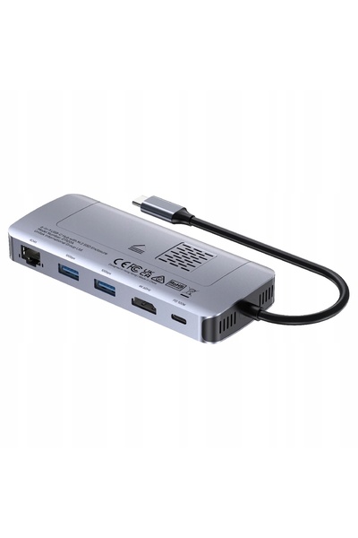 Unitek Hub USB-C de 10Gbps, Adaptor Activ, Carcasă pentru disc M.2, HDMI