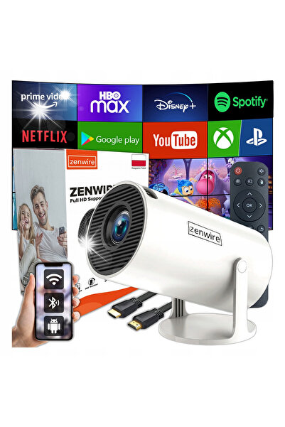 zenwire Mini Proiector R1 Full HD 4K Android Wi-Fi pentru Telefon