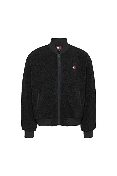 Tommy Hilfiger Jachetă bomber teddy cu fermoar pentru bărbați, croială largă, XL