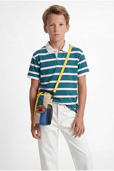 PAULMARK Boy's Striped Polo Neck T-Shirt