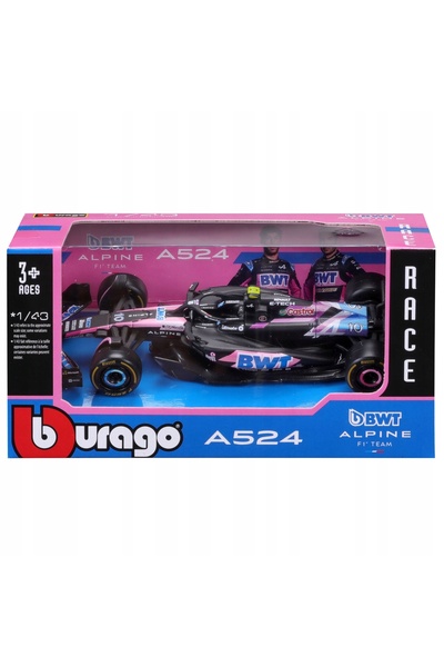 Bburago Junior BOLID F1 BWT Alpine Team A524 2024 Pierre Gasly model 1:43 BBU...