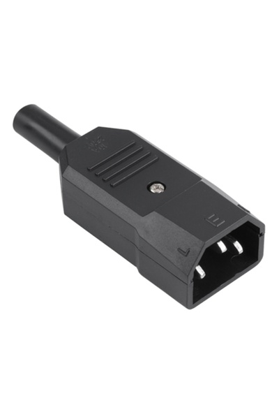 Lechpol Conector de alimentare tată cu 3 pini, montare pe cablu pentru computere