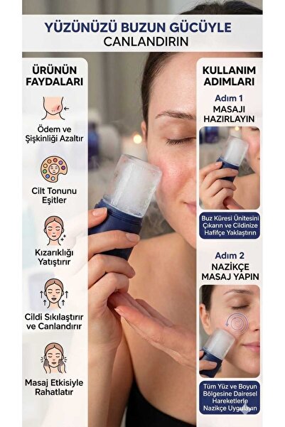 TANORIAN Buzlu Yüz Masaj Aleti 1 Adet Rastgele Renk
