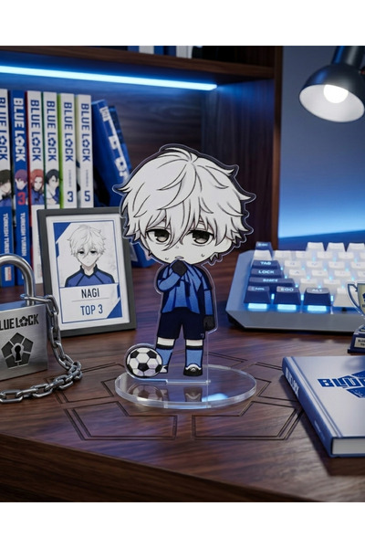 Toum Anime Bluelock Nagi Temalı Masaüstü Hediyelik Figür