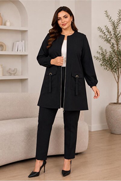 Alvina Plus Size Zippered Tunic 20787