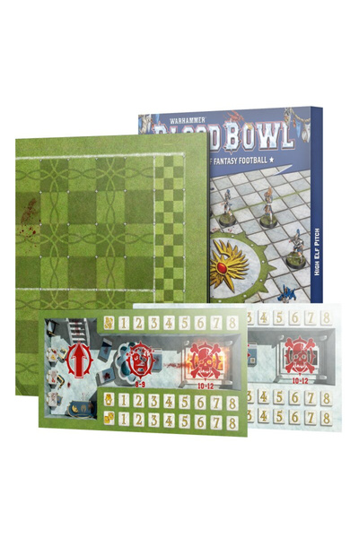 Games Workshop Blood Bowl Elf Superior Teren de joc și bănci de jucători cu d...