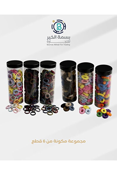 LOZAN مجموعة مطاطات شعر 6 علب متعدد الألوان