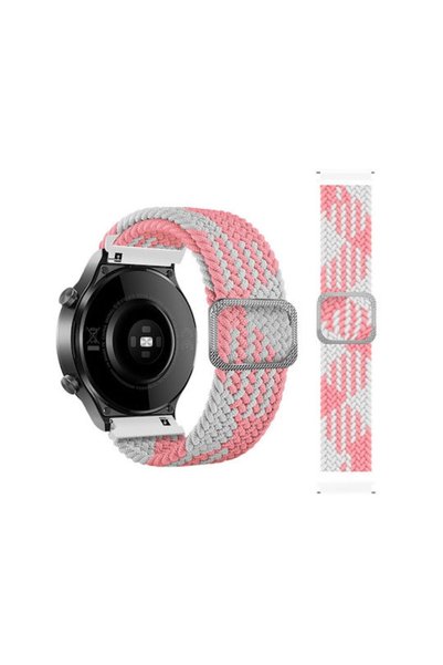 OEM Υφασμάτινο Πλεκτό Λουράκι Σχοινί Ροζ (Galaxy Watch 42mm)
