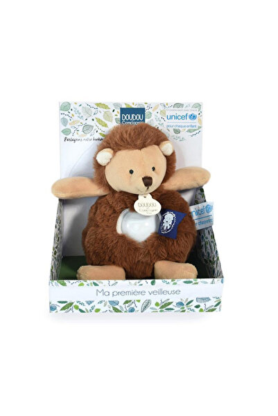 DOUDOU Плюшена играчка, Таралеж с нощна лампа, ЮНИСЕФ, 15 см