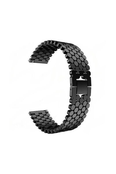 OEM Μεταλλικό Λουράκι με Υφή Λέπιας Ψαριού για Amazfit GTR 4 46mm Μαύρο