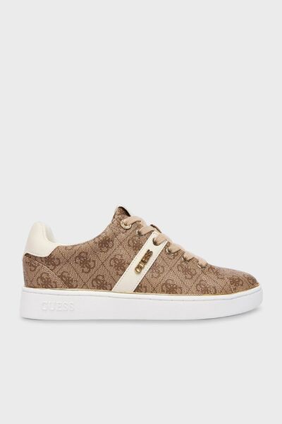 Guess Beige Women's Flfbtzfal12 Sneaker Shoes