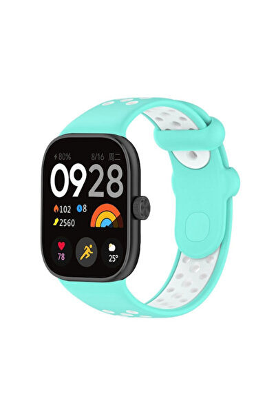 OEM Λουράκι σιλικόνης δίχρωμο για Redmi Watch 6, Τιρκουάζ-Λευκό
