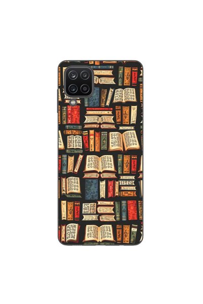 OEM Husa compatibila cu Samsung Galaxy A12 Silicon Gel Tpu Model Books Pattern