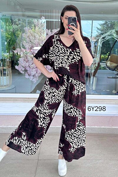İnce Topuk V-Neck Viscose Suit 6Y298