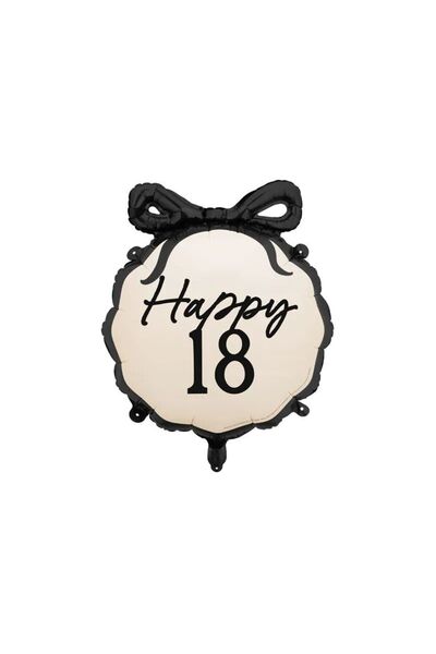 Partydeco Balon din folie pastilă Happy 18, 47,5x45 cm 18cal (FB266-18)