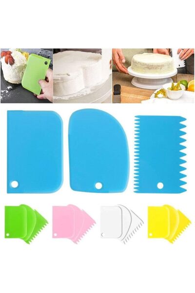 ARTC 3 Pcs Cake Scraper Set – Dough Cutter and Icing Buttercream Smoother for...