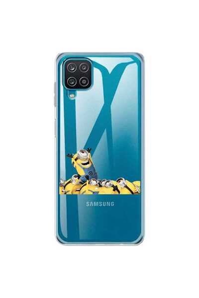OEM Husa compatibila cu Samsung Galaxy A12 Silicon Transparenta Model Minions...