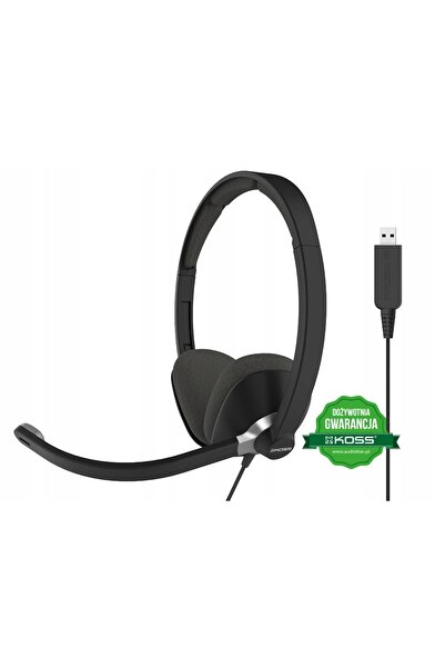 Koss Craft Căști cu fir cu microfon Koss CS300 USB, circumaurale, de birou, n...