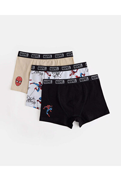 REDTAG Boys Assorted Spiderman 3 Piece Boxer Pack